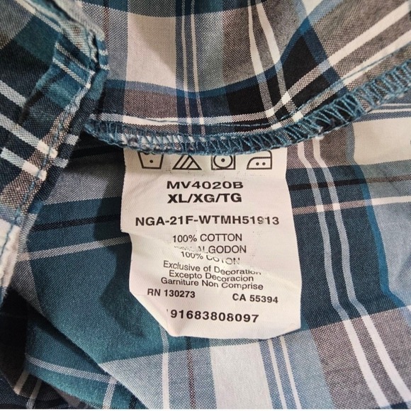 Wrangler Retro Premium XL Plaid Western Pearl Snap Shirt - Picture 6 of 8